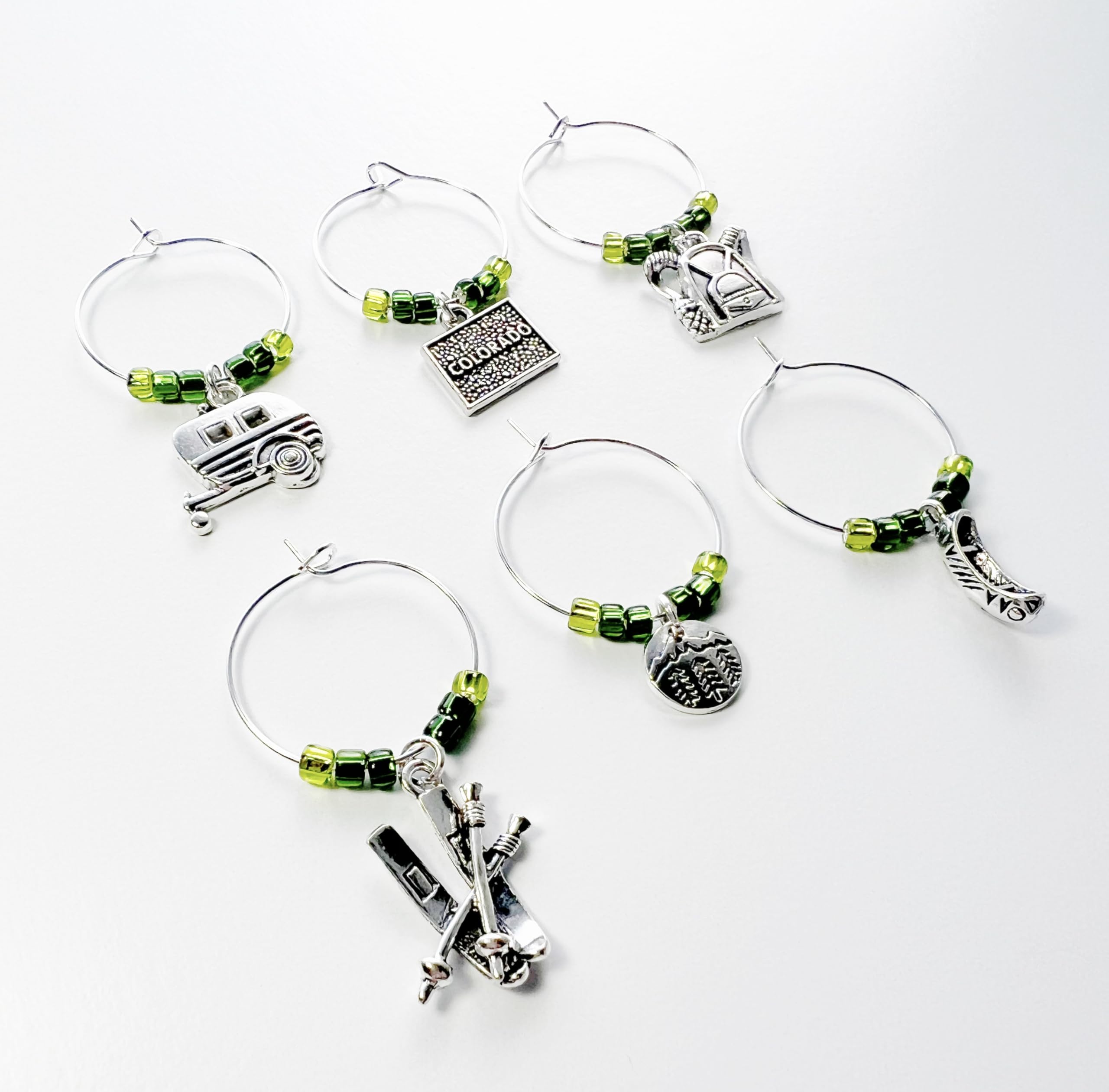 Camper design charm for wine glass markers