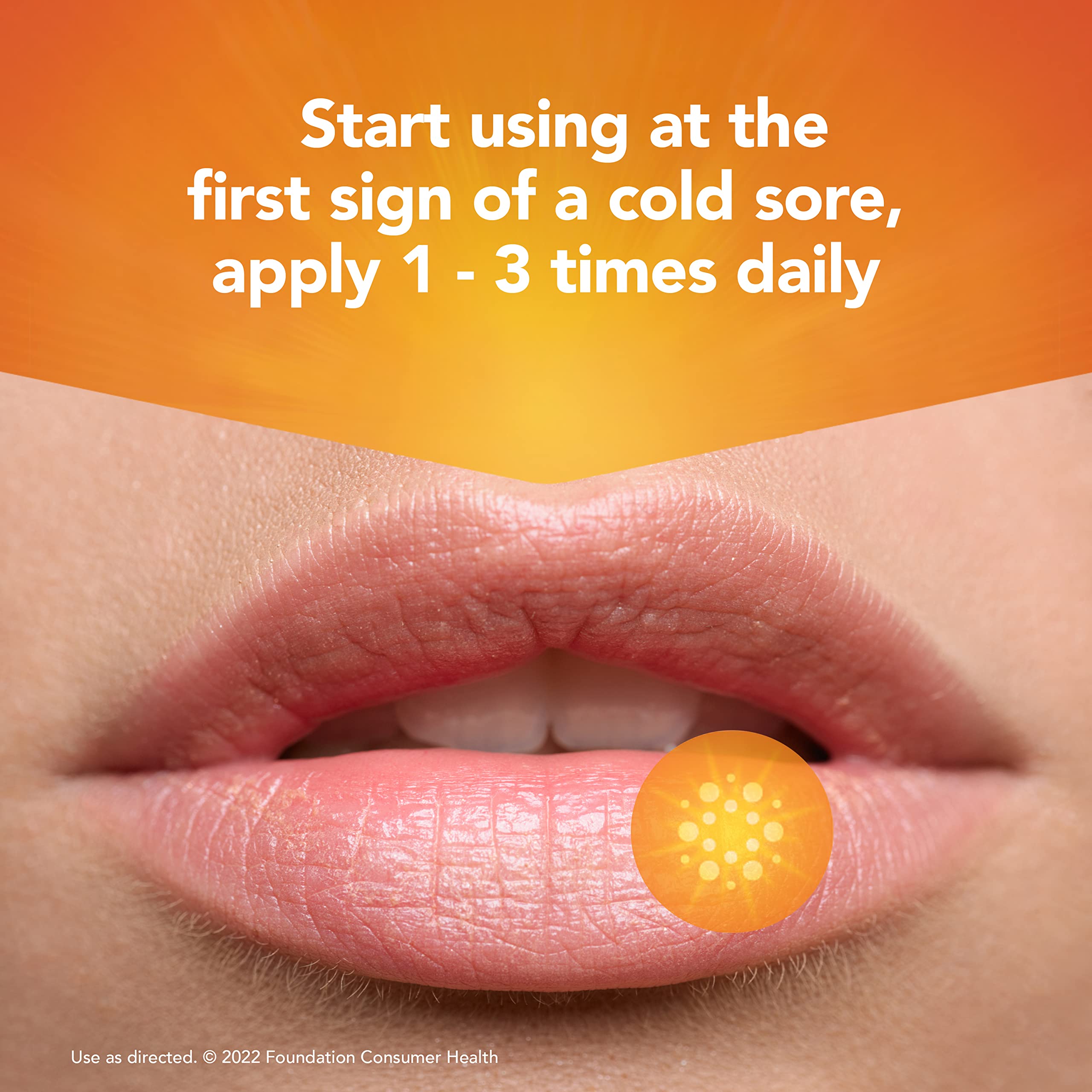 Lip and surrounding skin cold sore treatment Campho Phenique