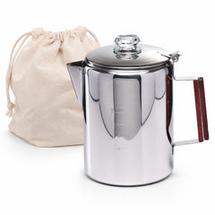 Camping Coffee Percolator with stainless steel body for outdoor use