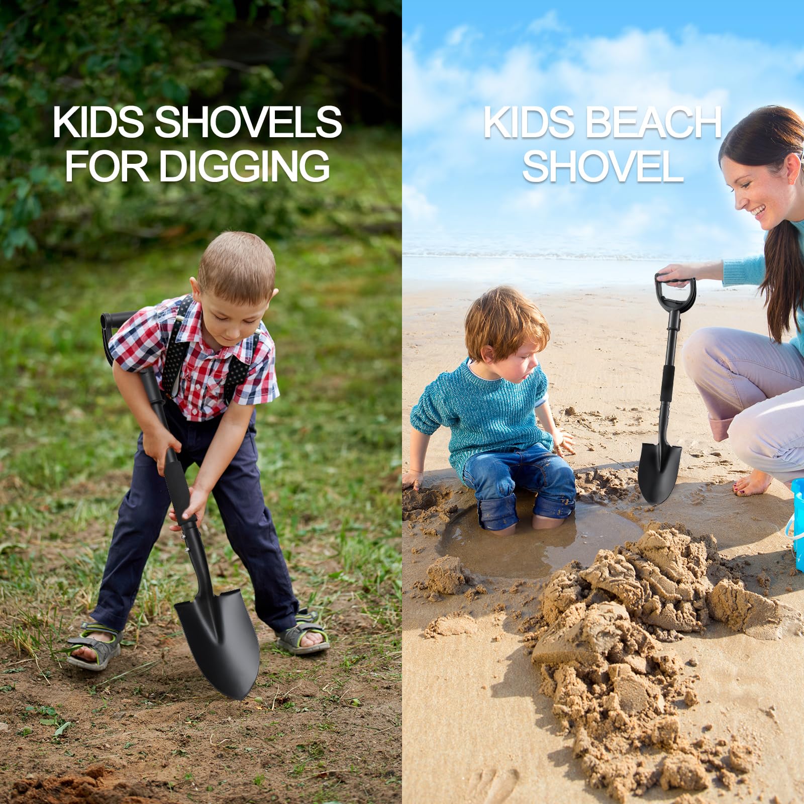 Compact shovel for camping car emergencies and year round use