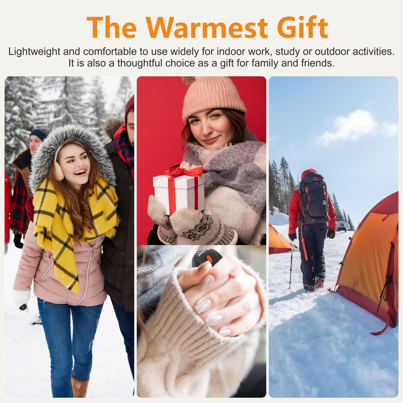 Camping hunting accessories with hand warmers