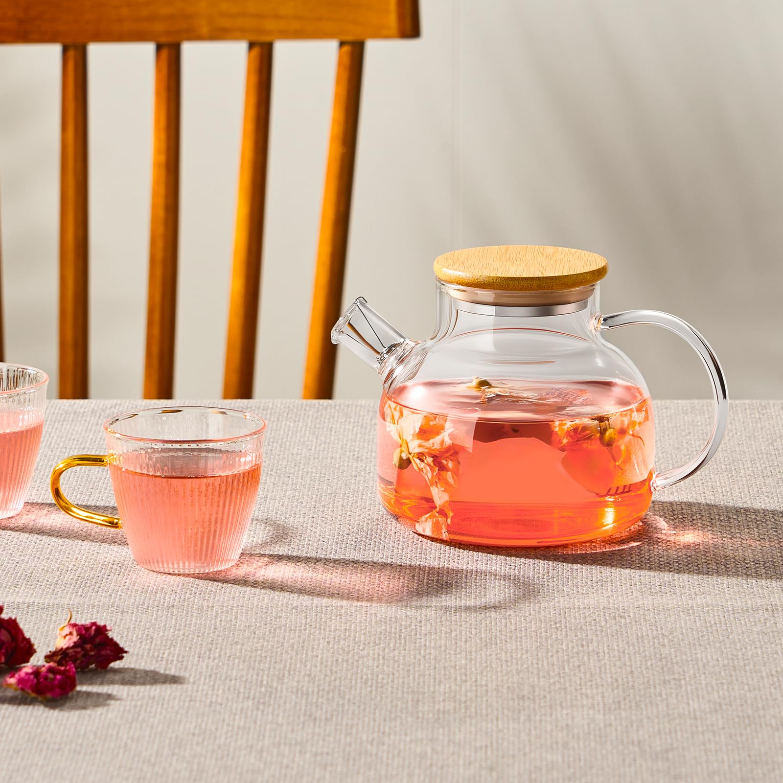 Wide mouth teapot for easy cleaning