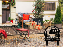 Custom Camping Sign for cabin outdoor decor