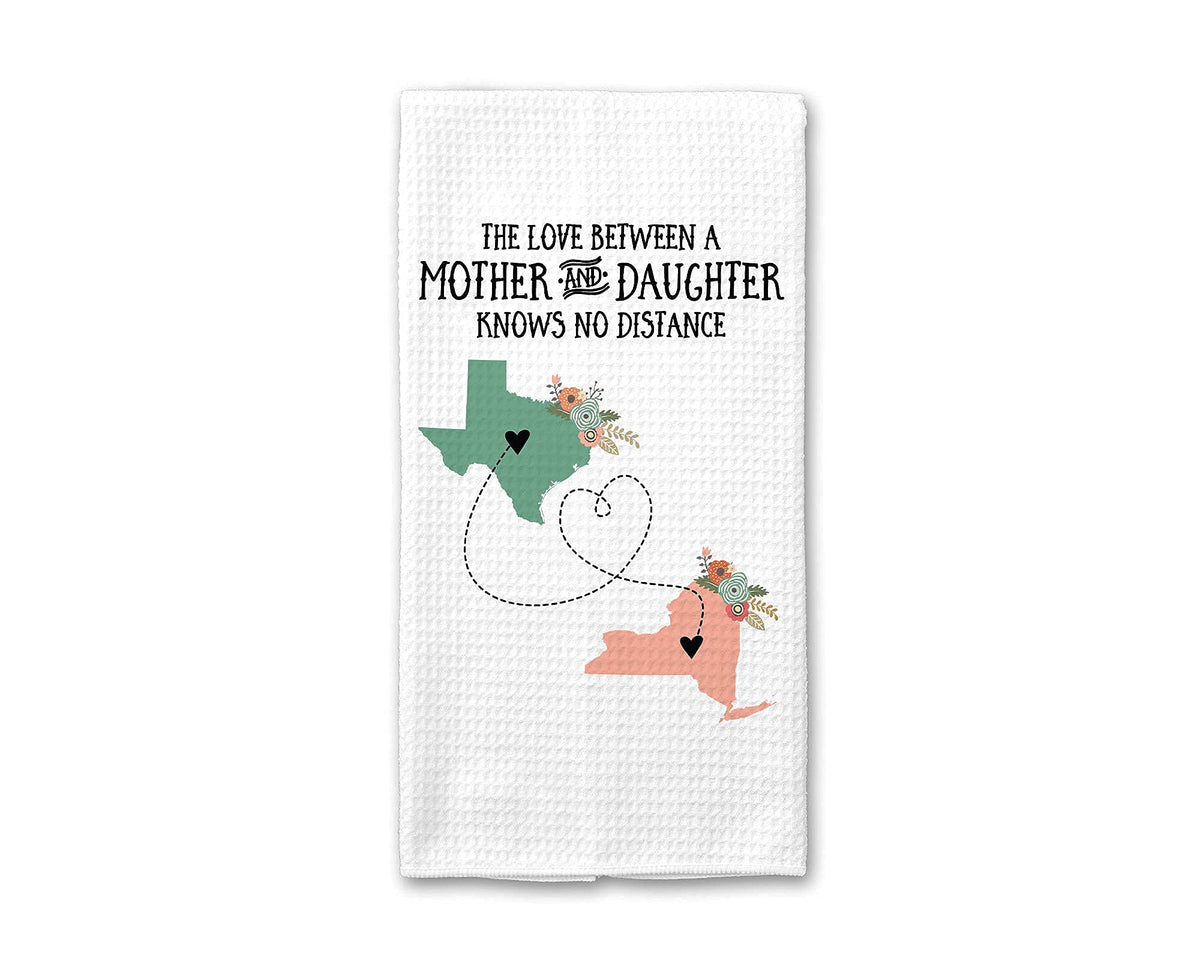 Canary Road two state towel featuring customizable states design for mom and daughter