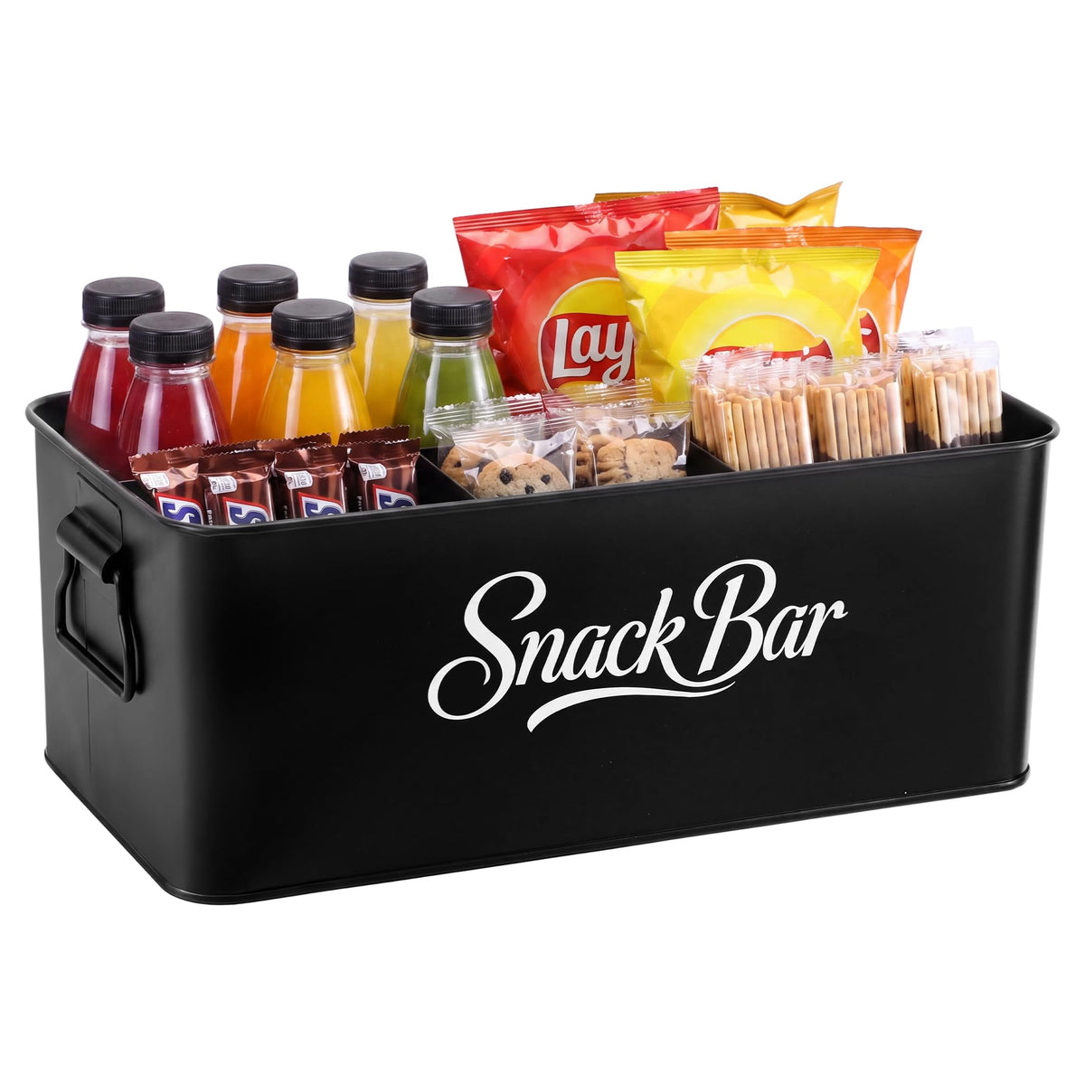 Candco snack organizer with handles on kitchen counter