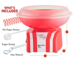 Candery cotton candy machine with 10 cones included