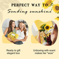 candle 3-53oz in sunflower gift set