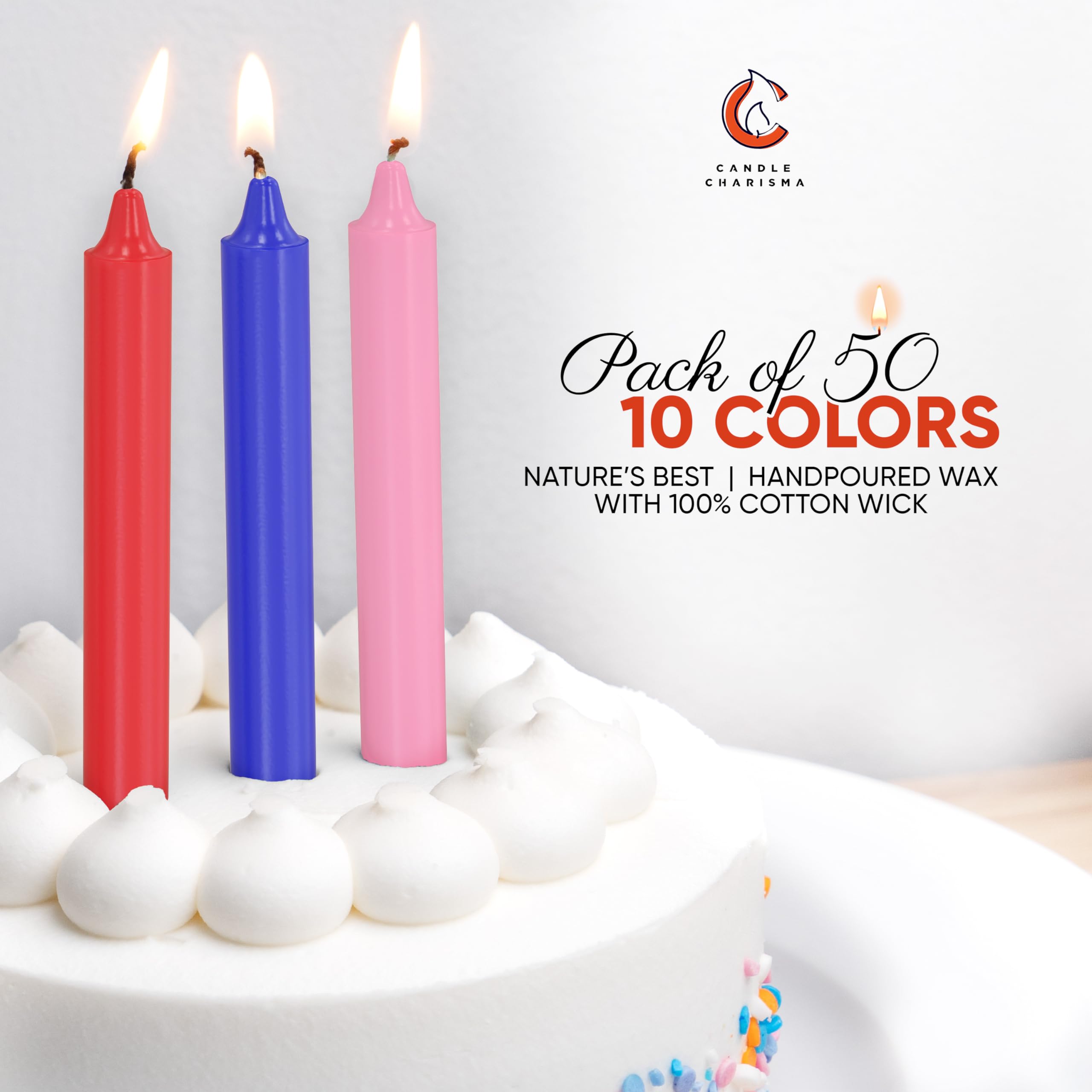 4 inch unscented paraffin taper candles
