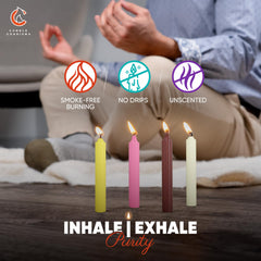 Colored taper candles for rituals and celebrations