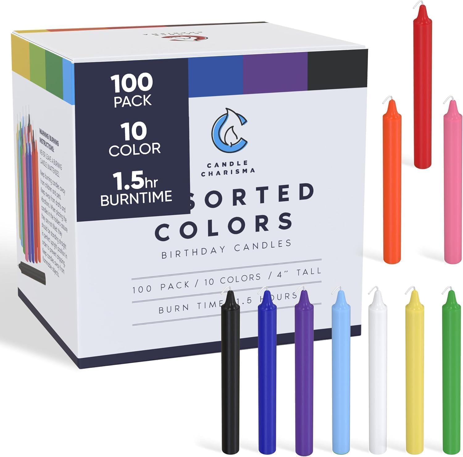 Candle Charisma multicolor spell candles 100 pack
