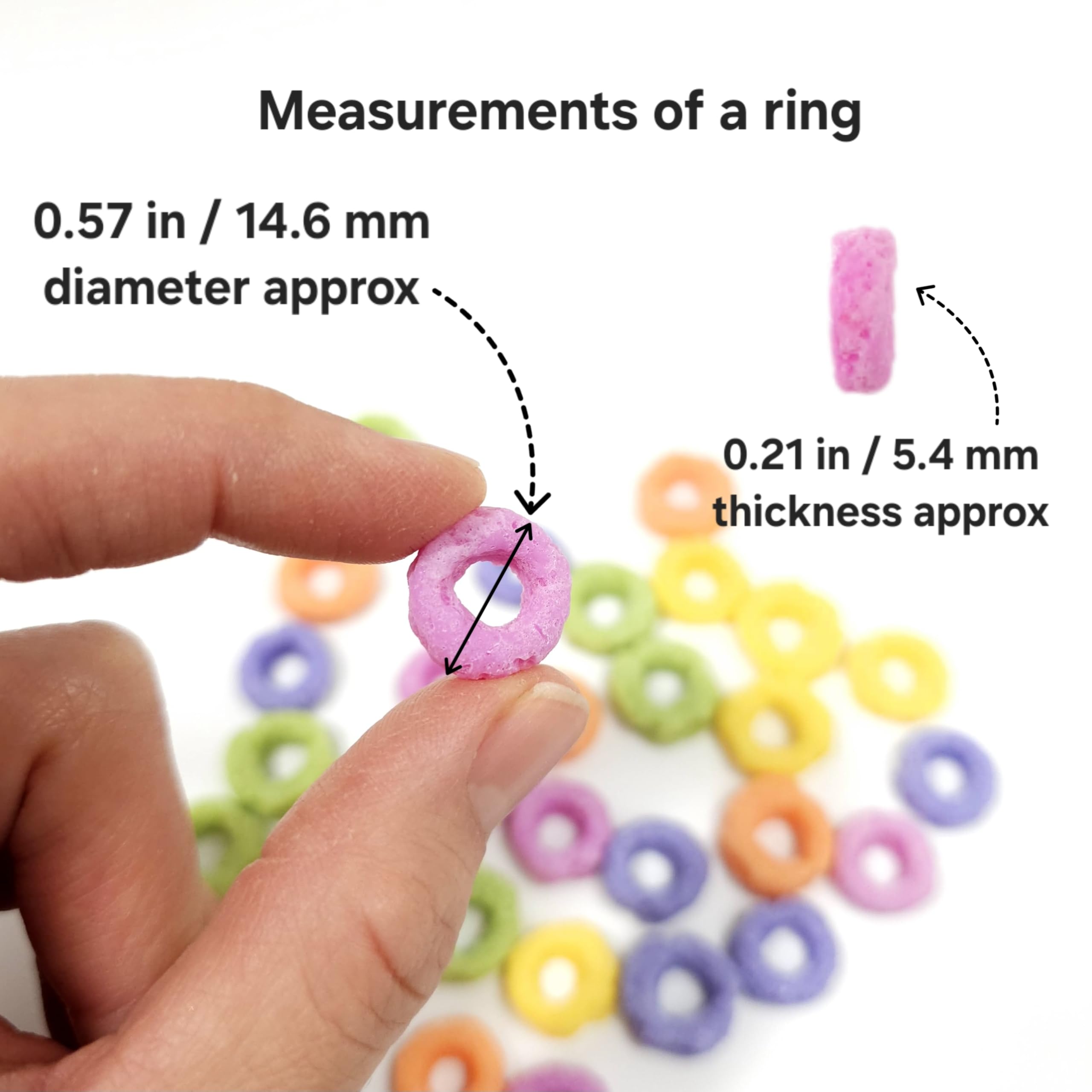 Clay modeling using fruit rings silicone mold 49 cavities