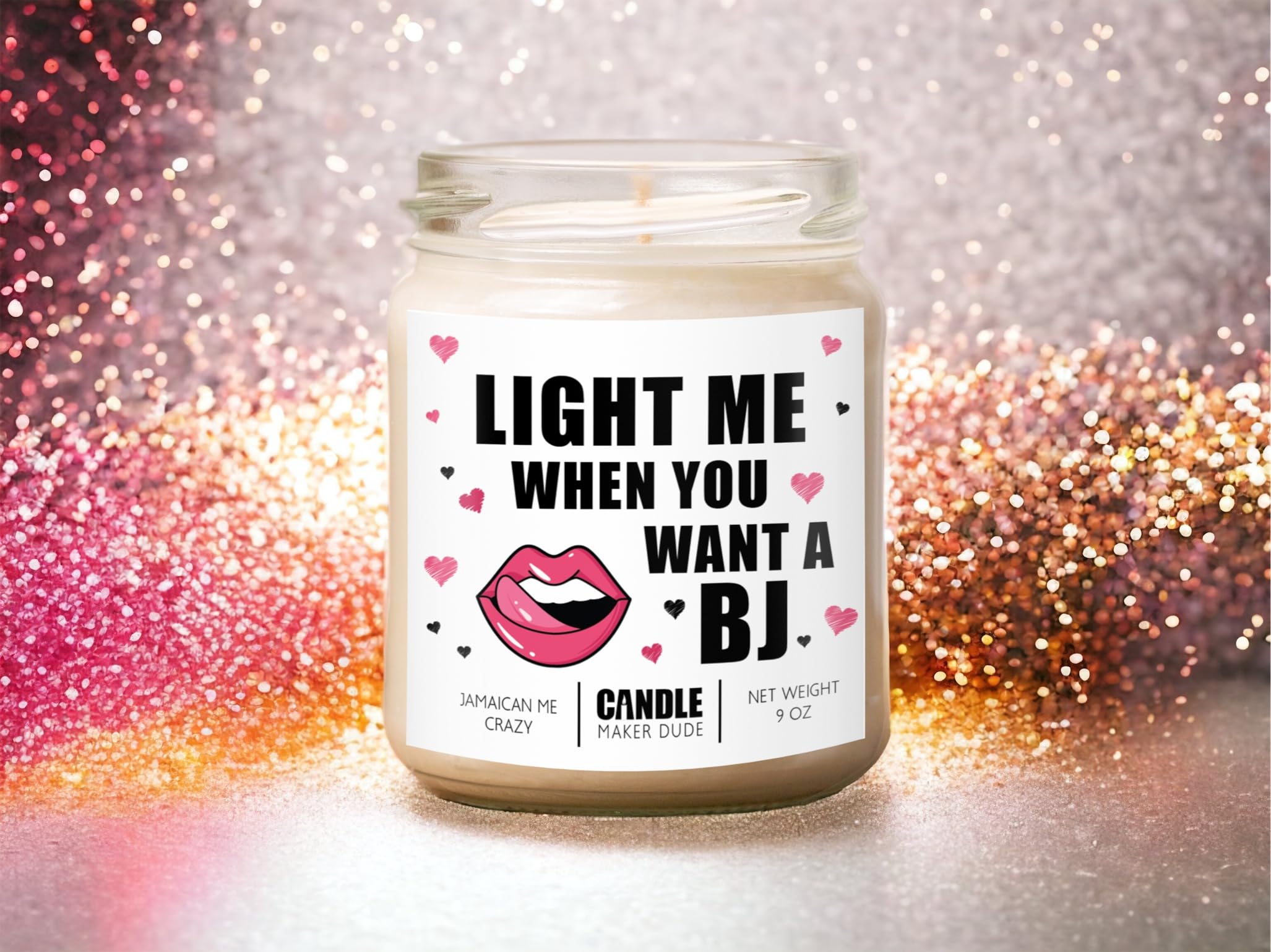 9-ounce Candle Maker Dude candle dimensions 2.8 x 3.5 inches