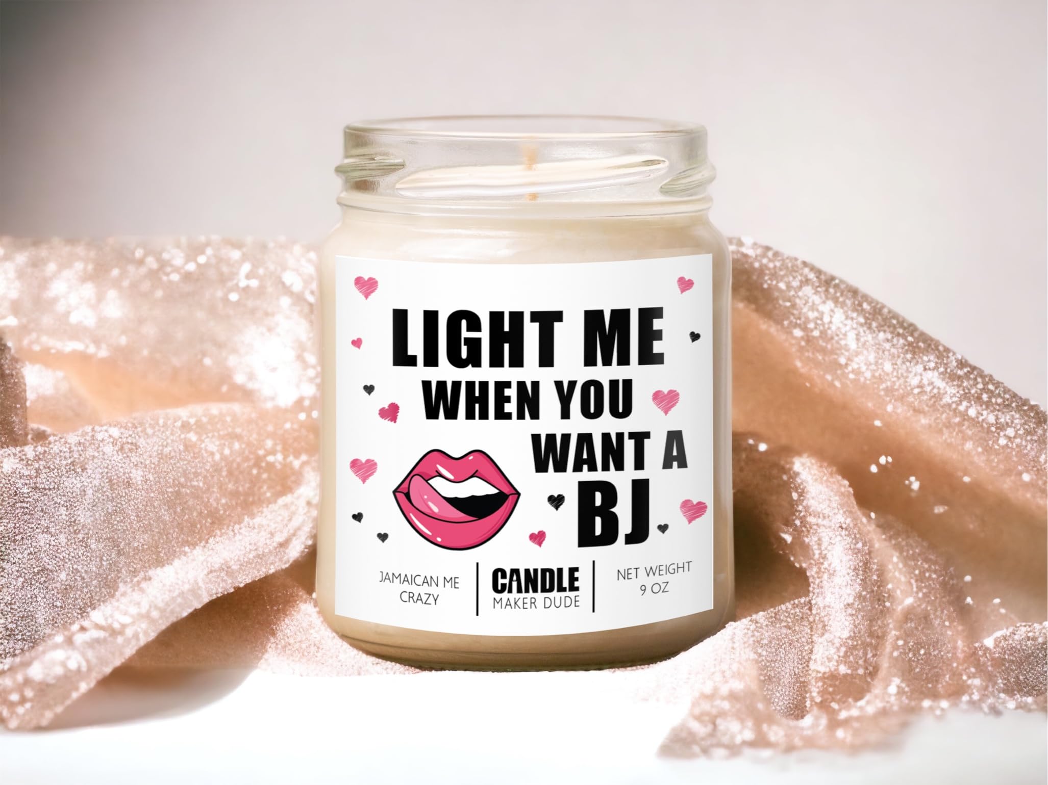 Valentines Day gift candle by Candle Maker Dude