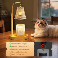 Adjustable stem fits various jar candle sizes