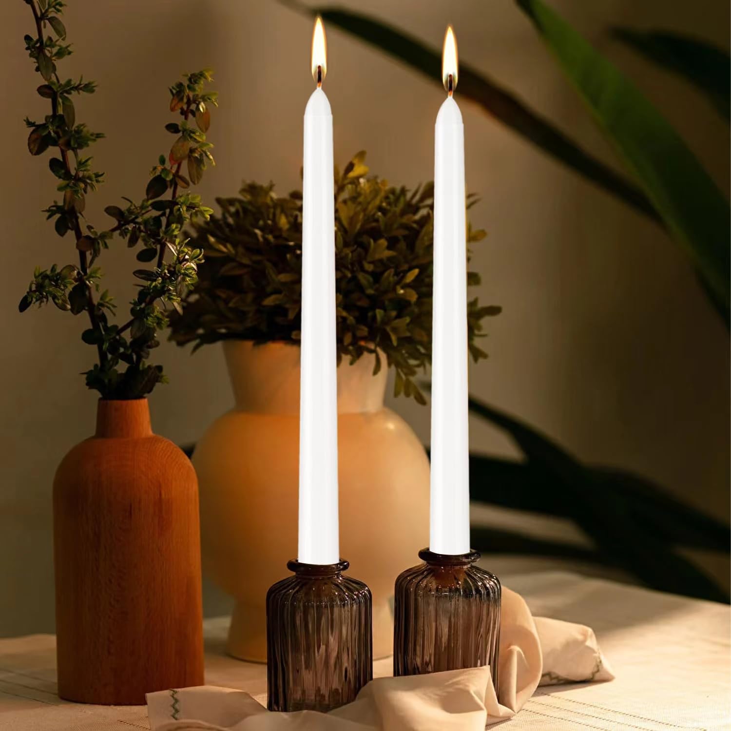 0.75 inch diameter white taper candle base
