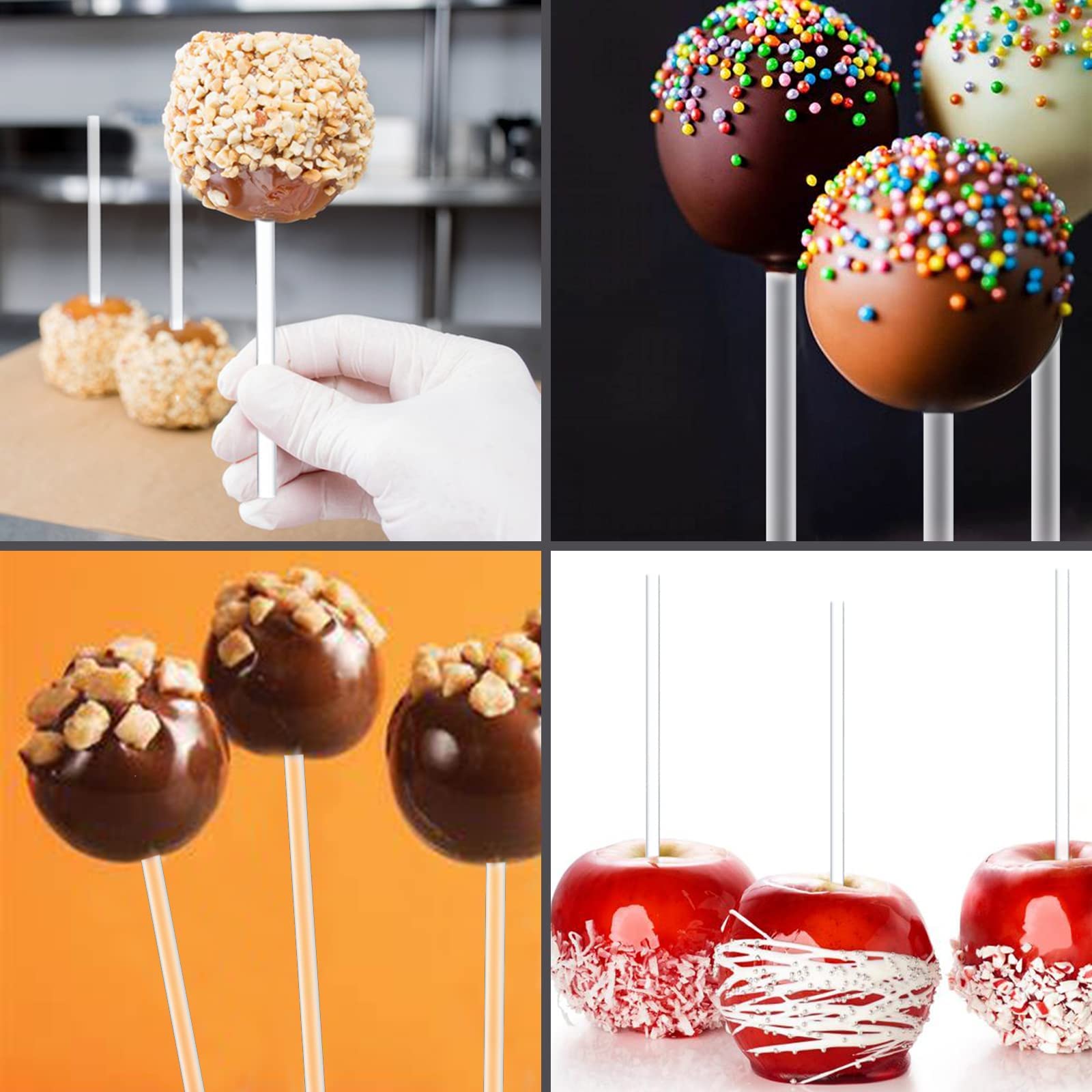 Candy apple sticks suitable for lollipops and desserts