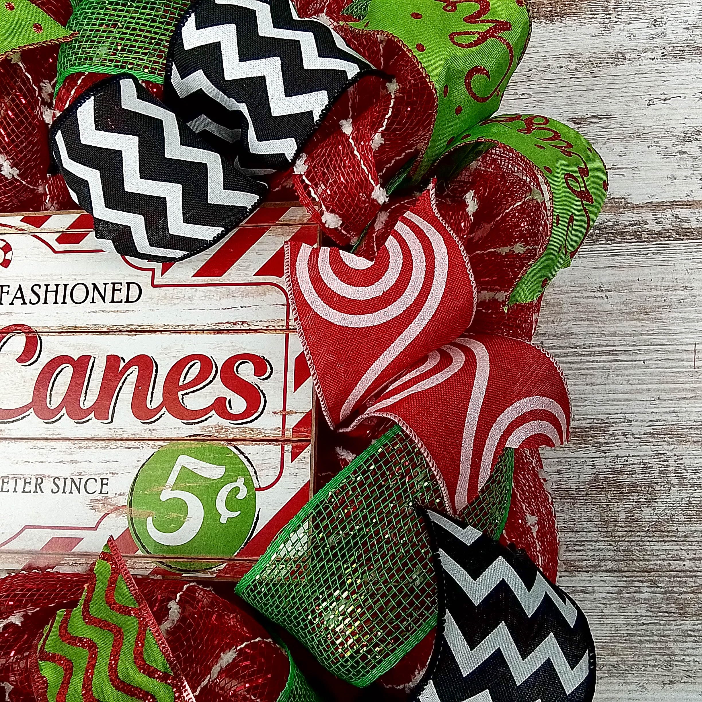 Candy Cane sign center removable detail