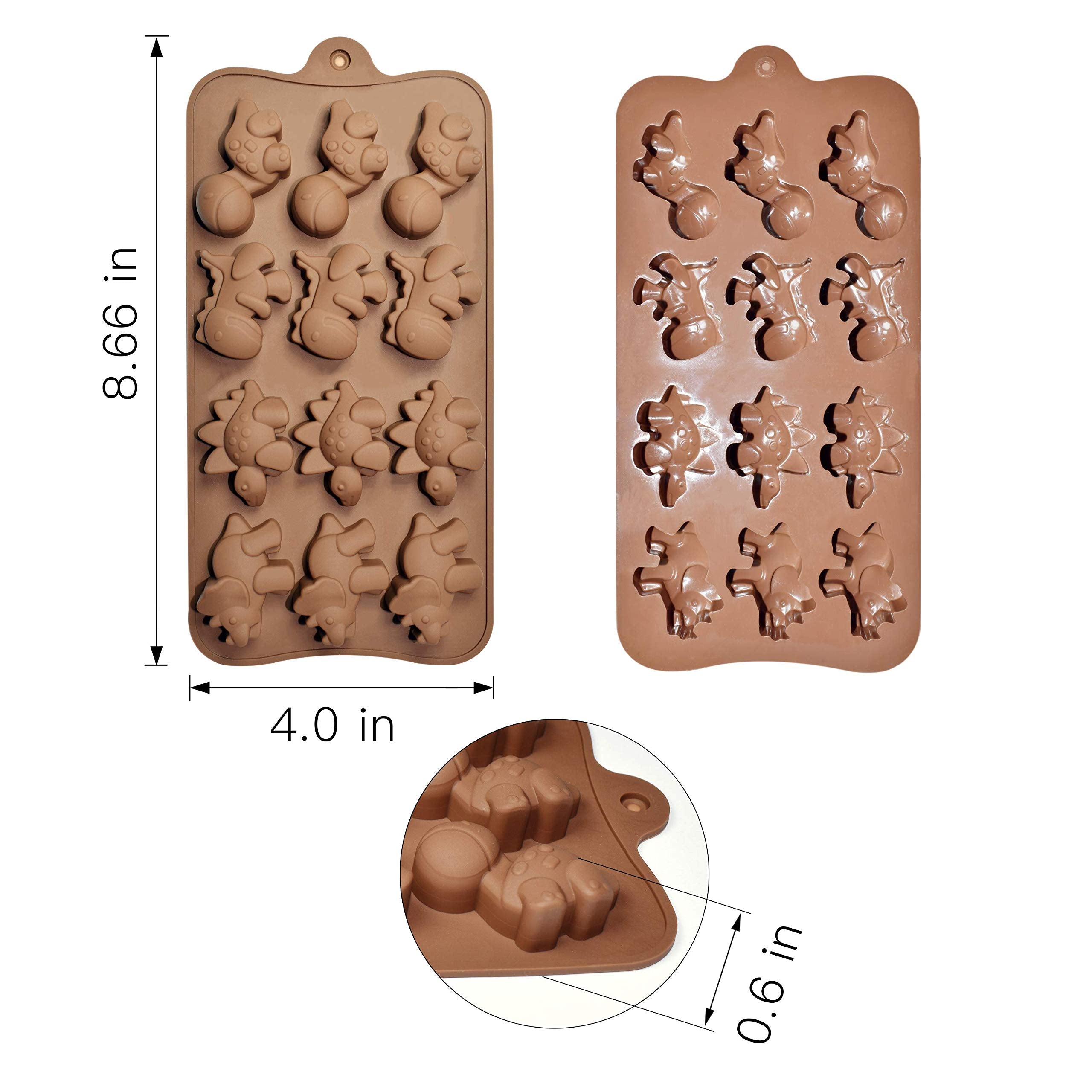 silicone mold for ice cubes dinosaur shape