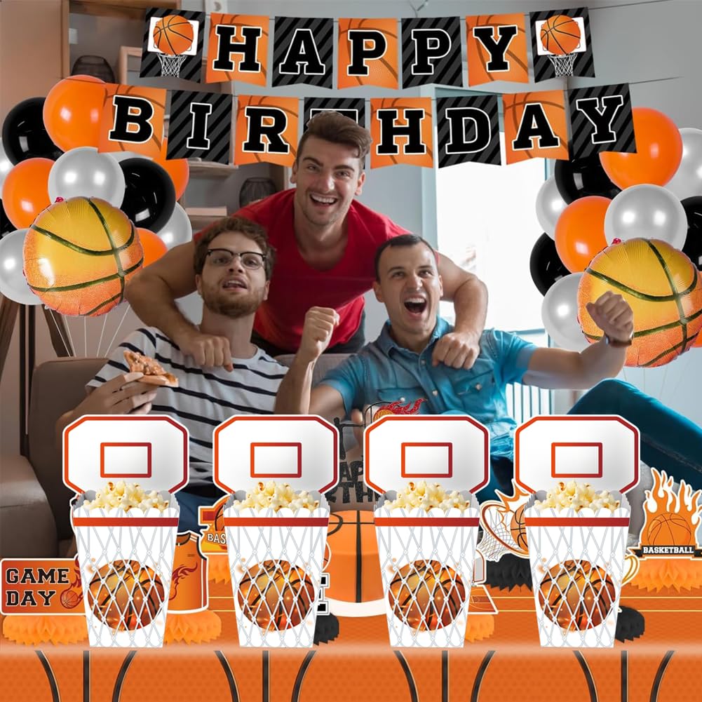 Basketball party favor boxes ready for candy gifts