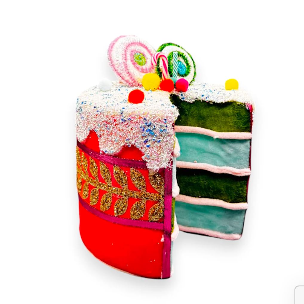 Candy Land FAke Bake sparkly foam cake decorative topper 10 inches tall