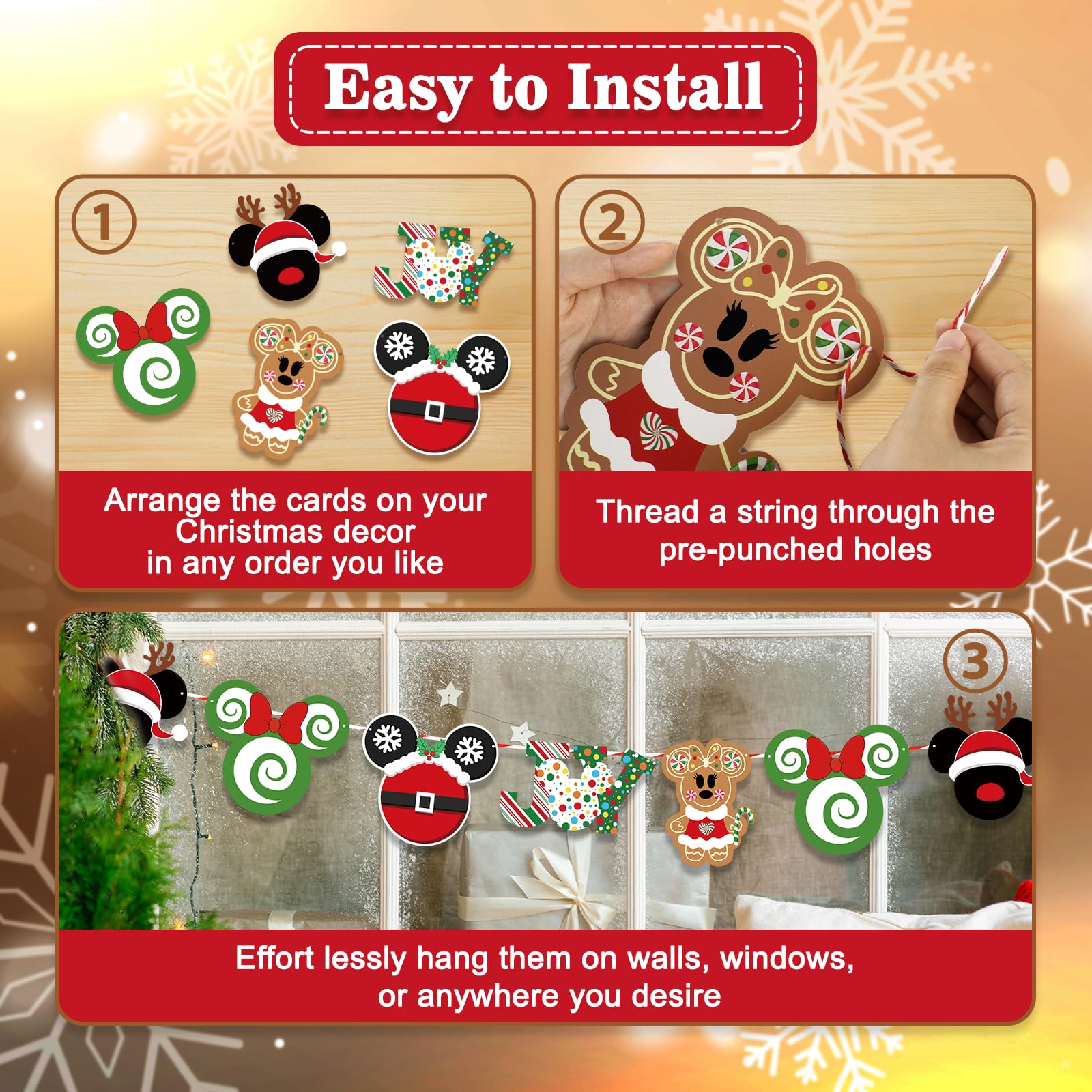 Pre-punched holes for easy installation