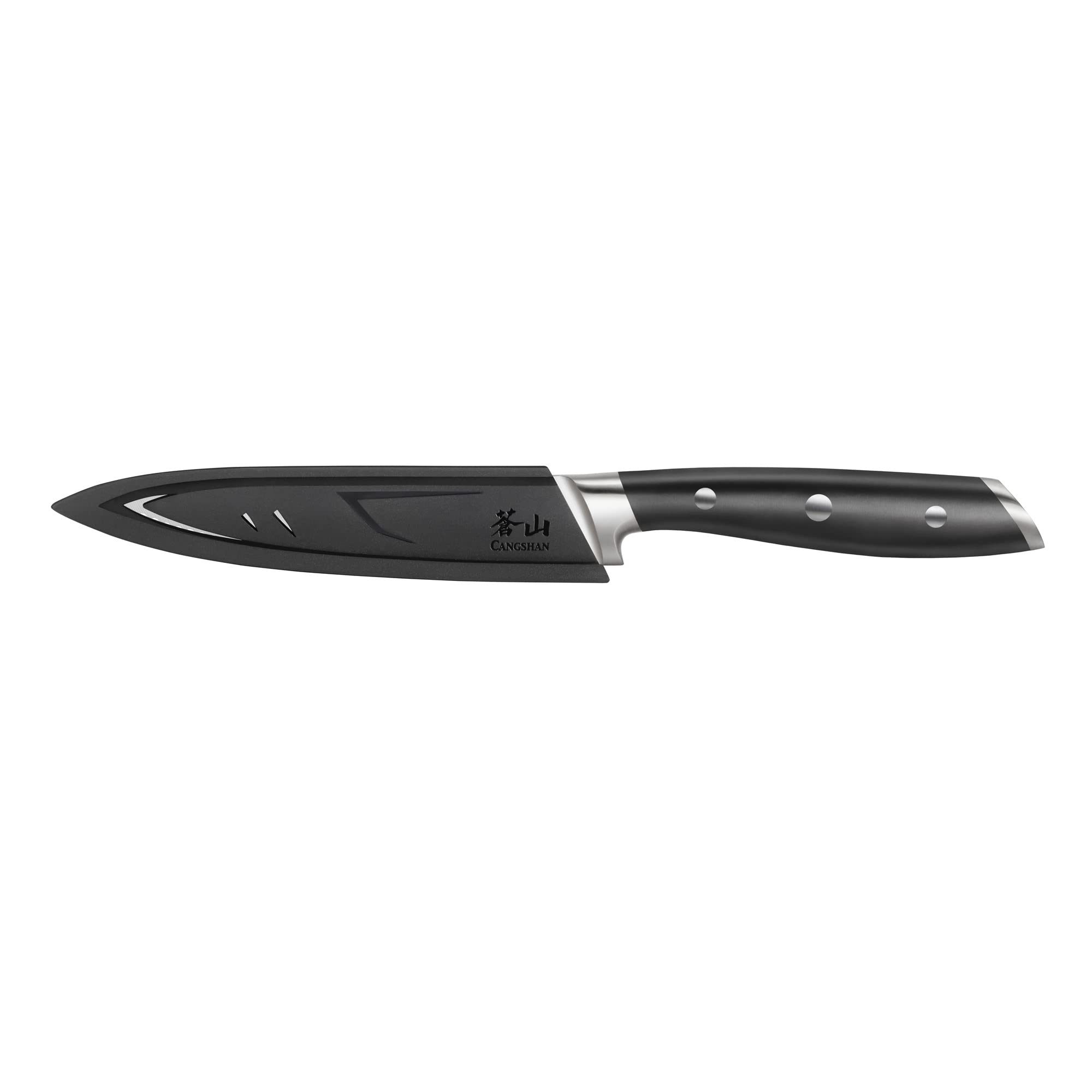 Serrated utility knife from Cangshan ALPS Series 502759 with sheath