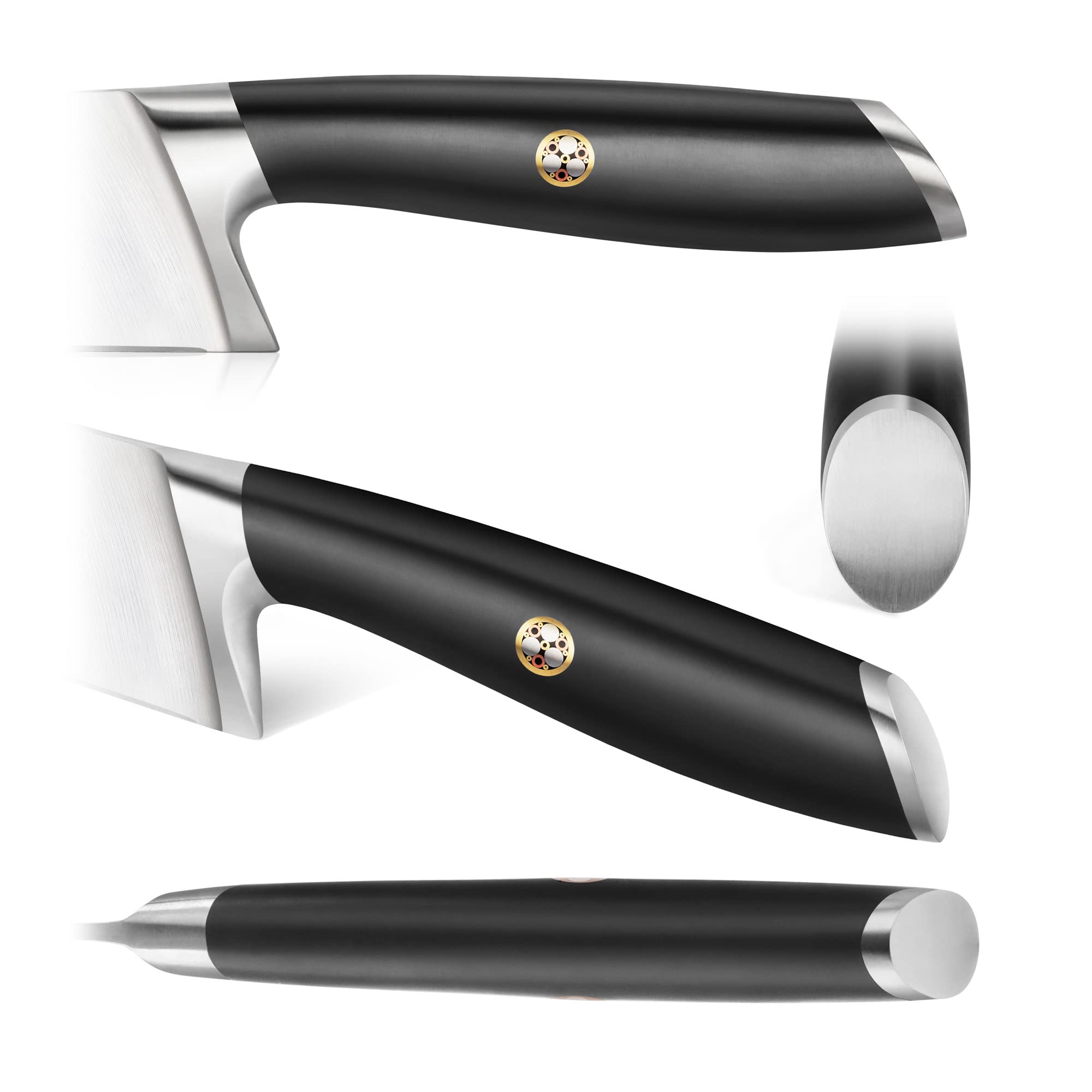 Full-tang mosaic rivet detail on Cangshan L Series bread knife