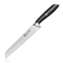Cangshan L Series 8-Inch Bread Knife blade and ergonomic handle