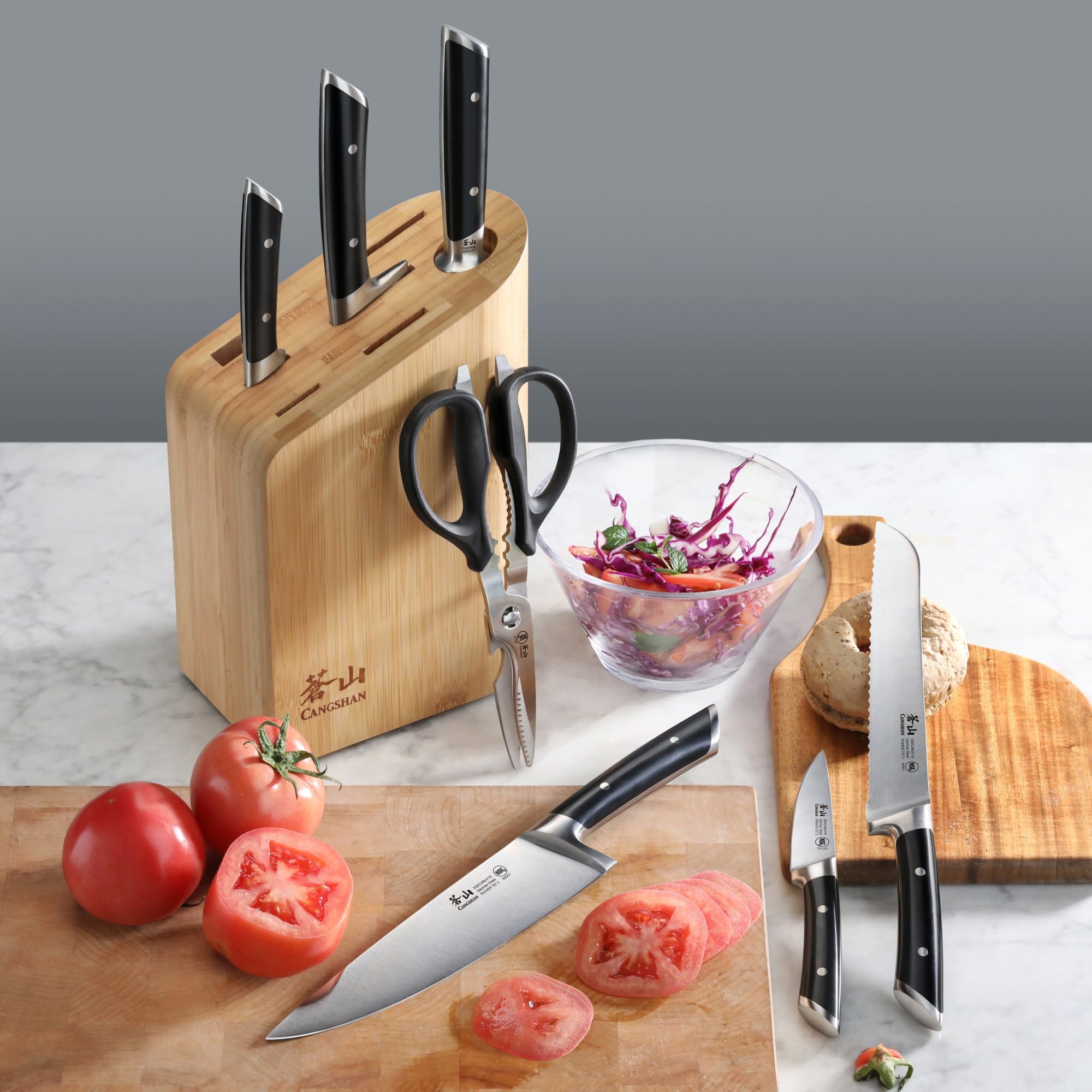 5inch serrated utility knife from Cangshan RAINIER Series