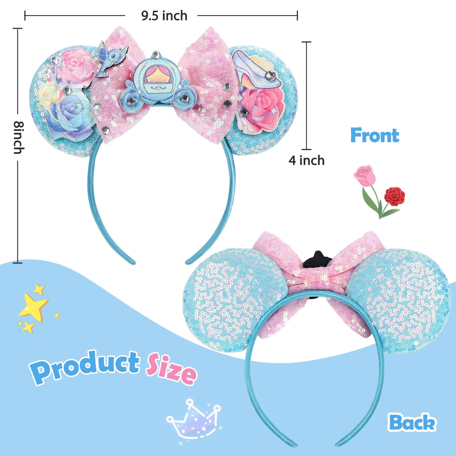 CANMIL Princess headband elastic durable design worn by women and girls