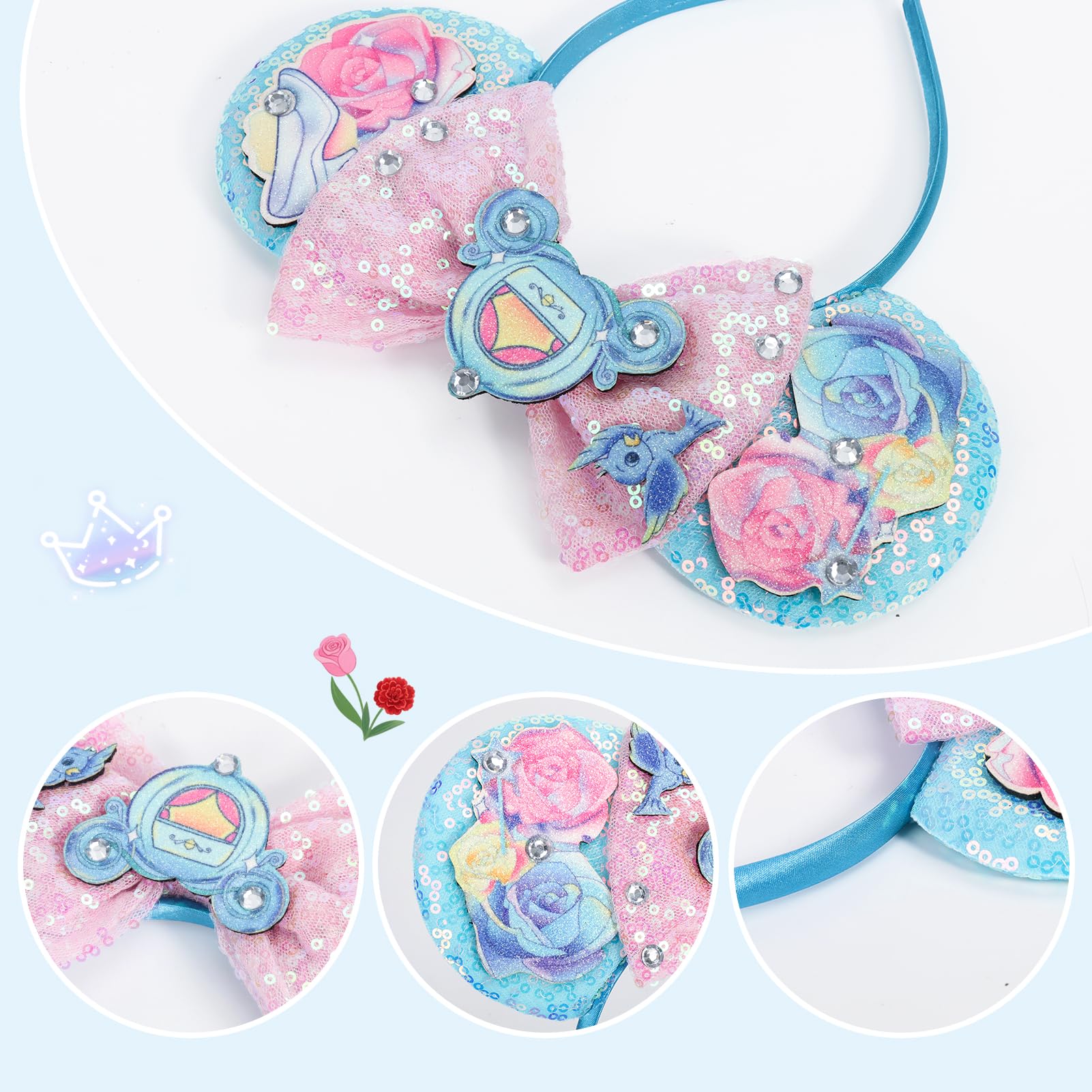 CANMIL Headband for women and girls sequin embellishments