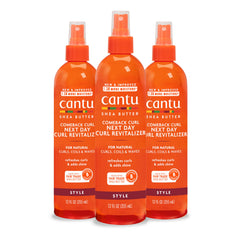 cantu comeback curl next day revitalizer spray bottle with shea butter