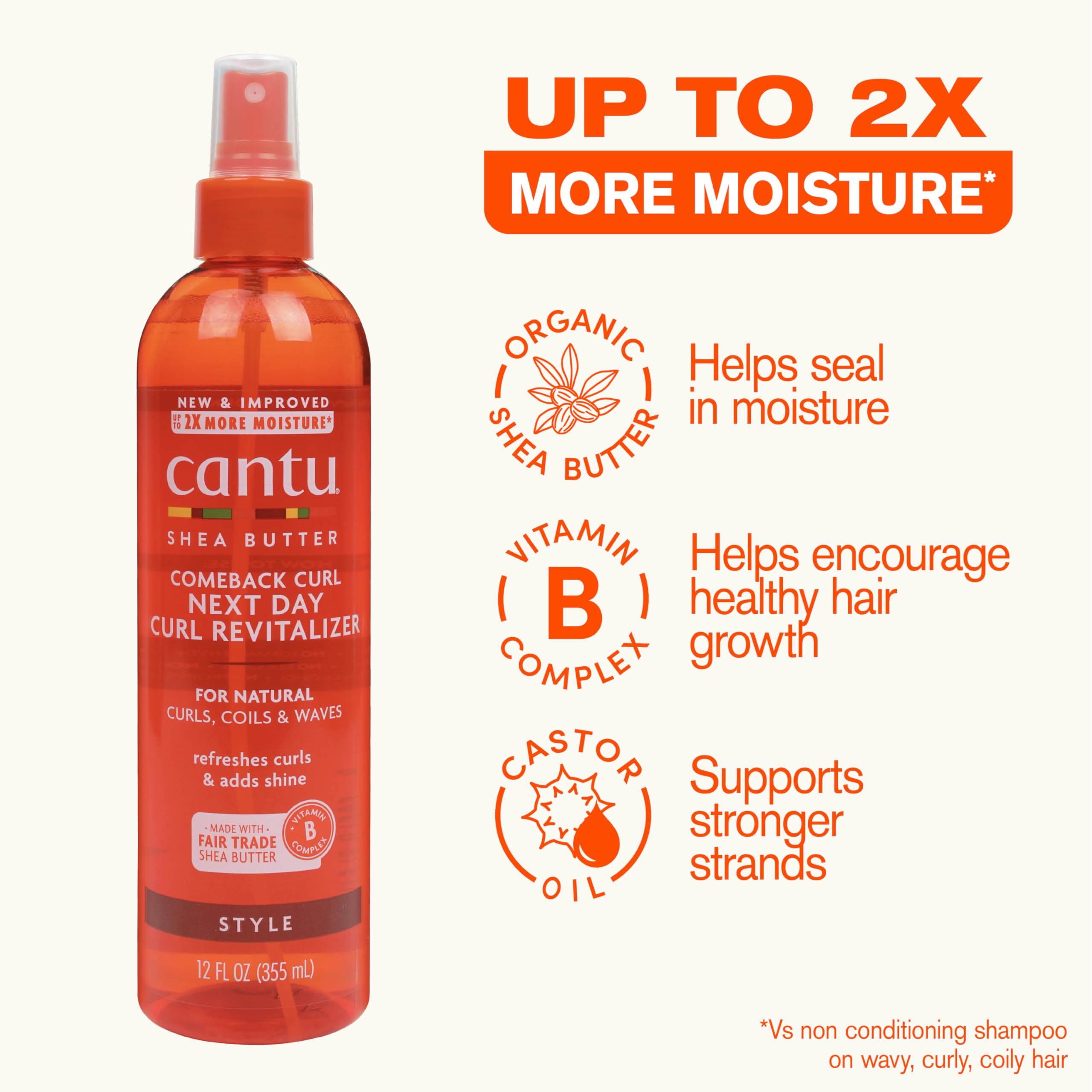 pack of 3 cantu revitalizer spray for natural curls