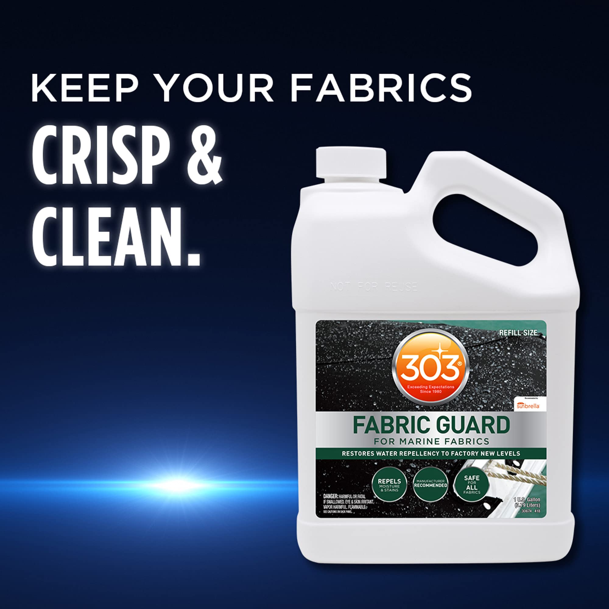 Sunbrella compatible marine fabric guard for canvas