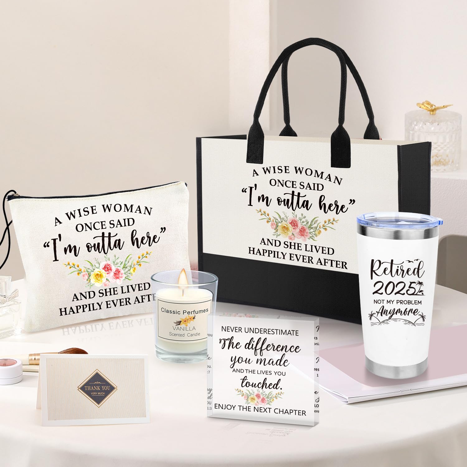 Canvas tote bag for retirement gift