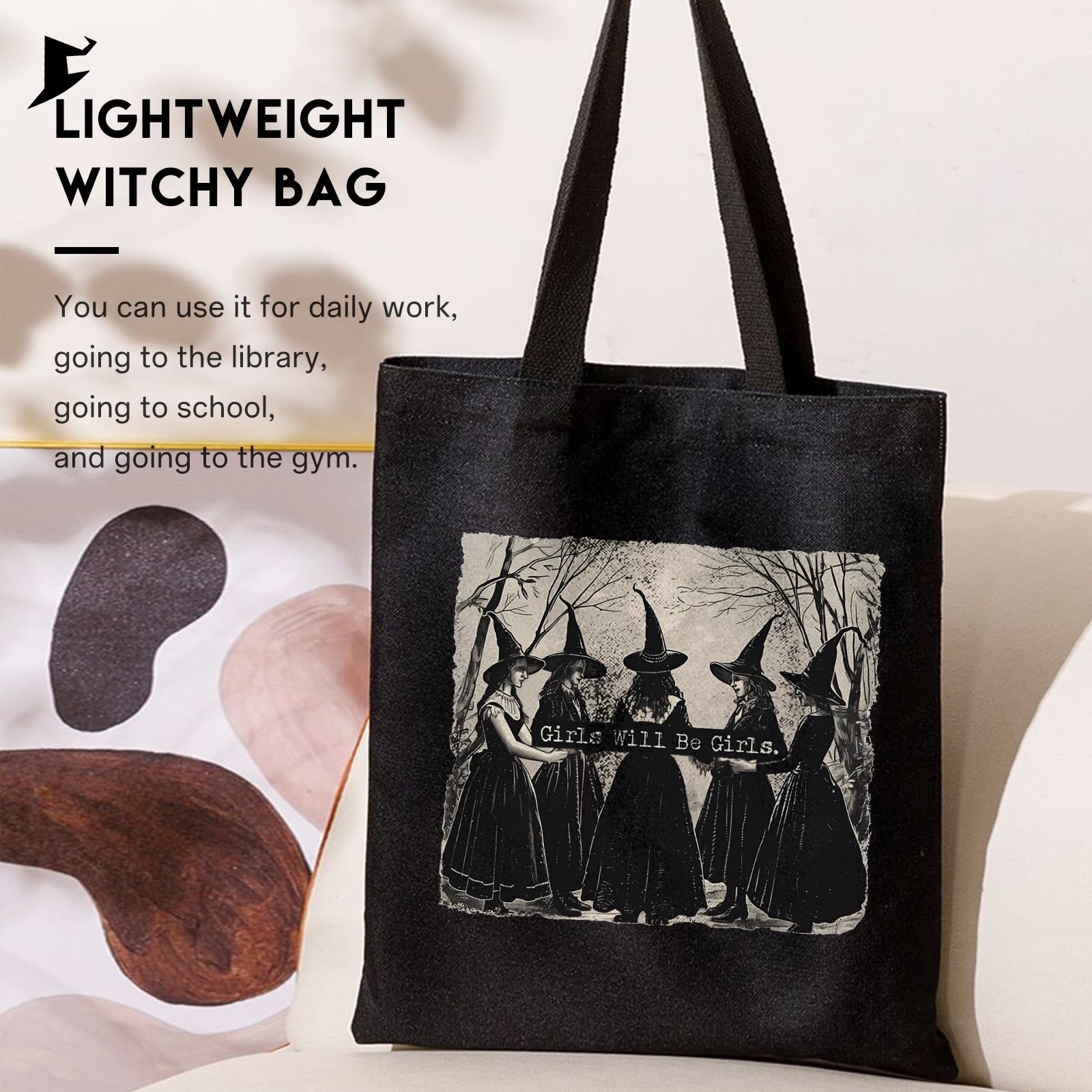 Durable canvas tote bag for work travel groceries
