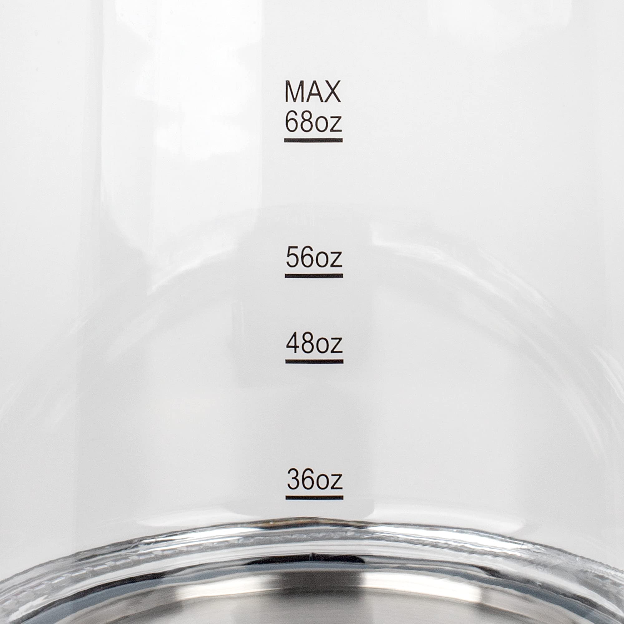 Capresso H2O Glass Select cordless kettle ergonomic handle
