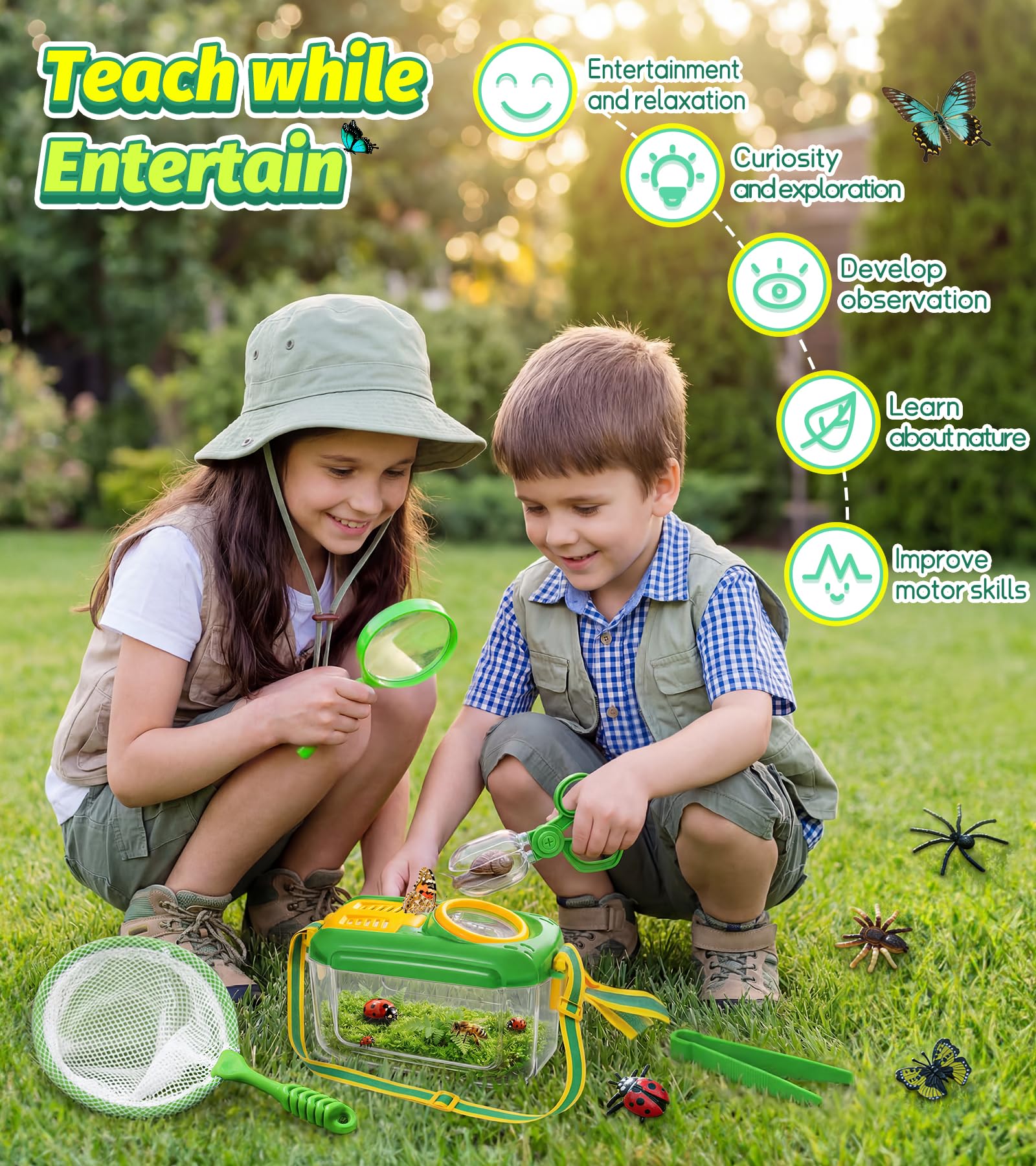 Tweezer included with Bug Catcher for Kids