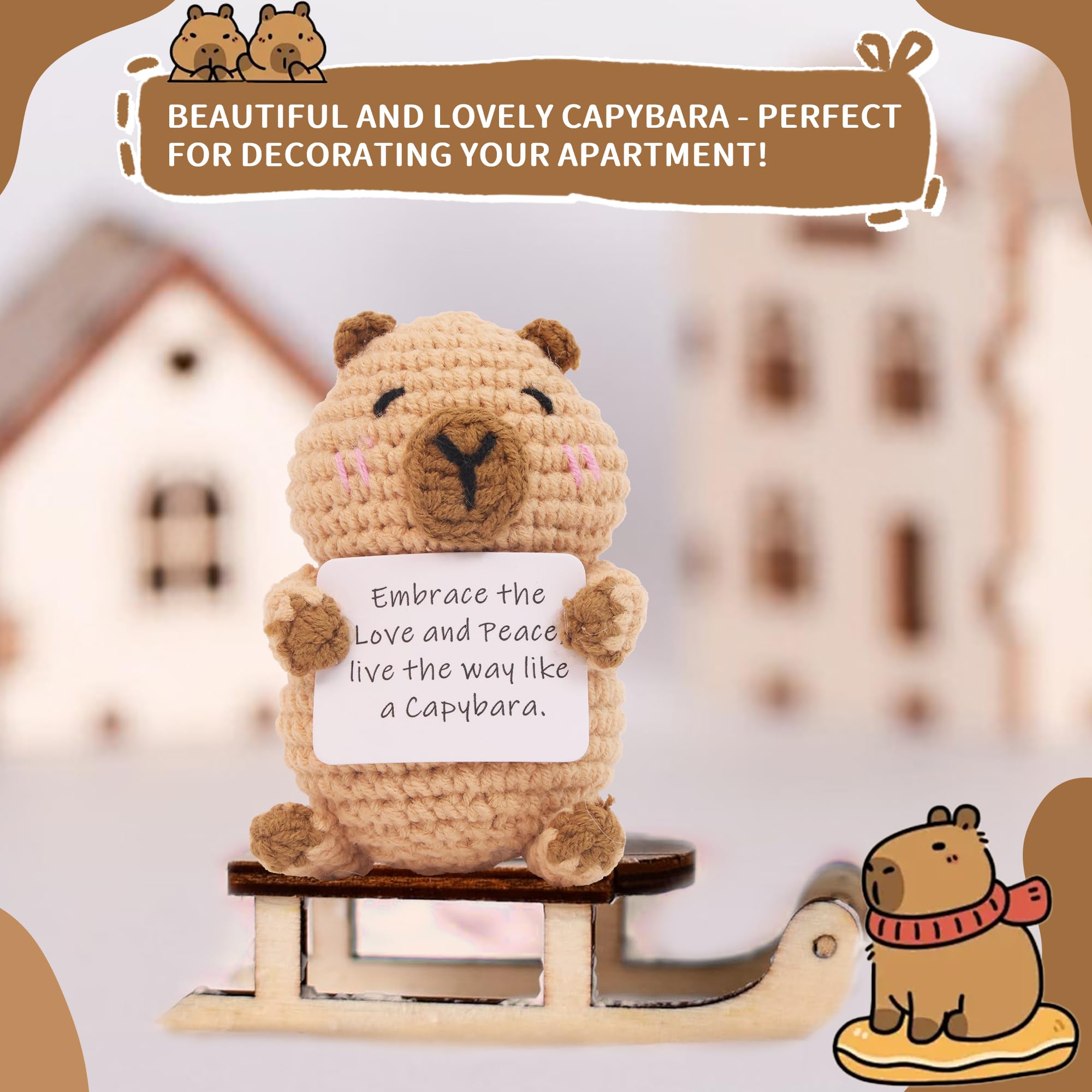 Capybara gifts crochet animal toy for friends