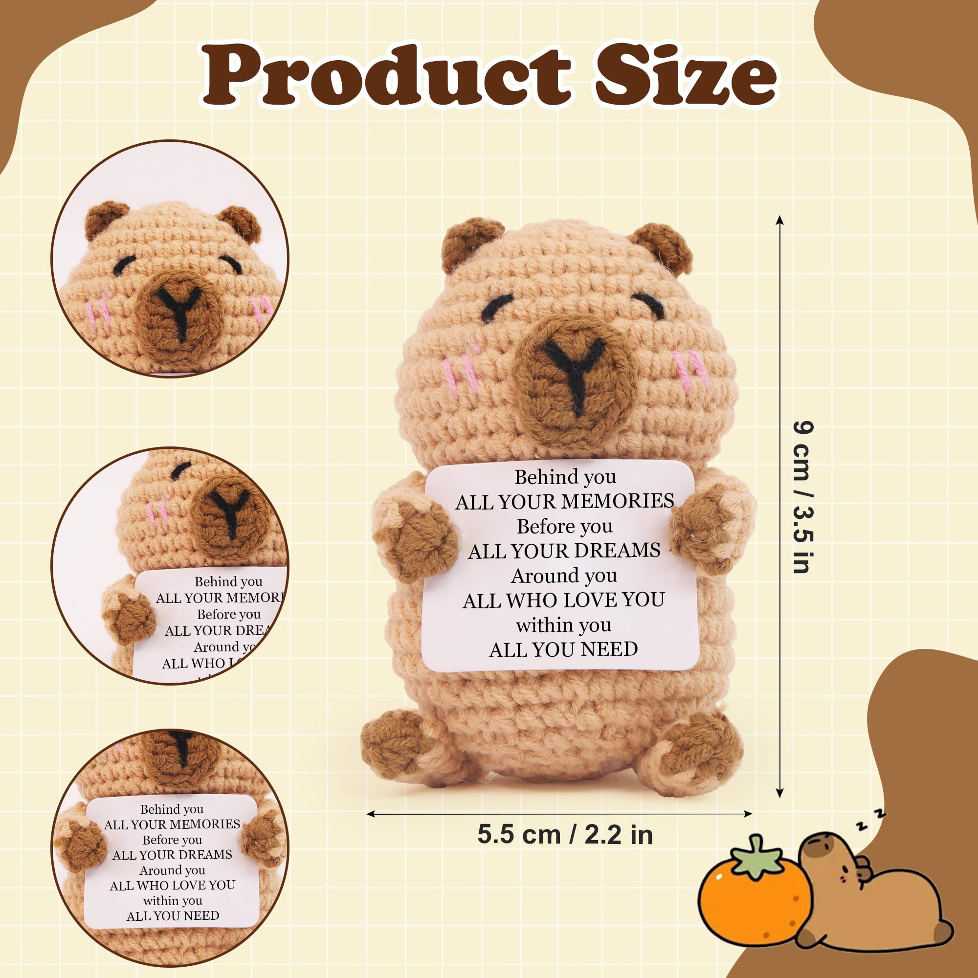 cute capybara crochet toy designed for gifts