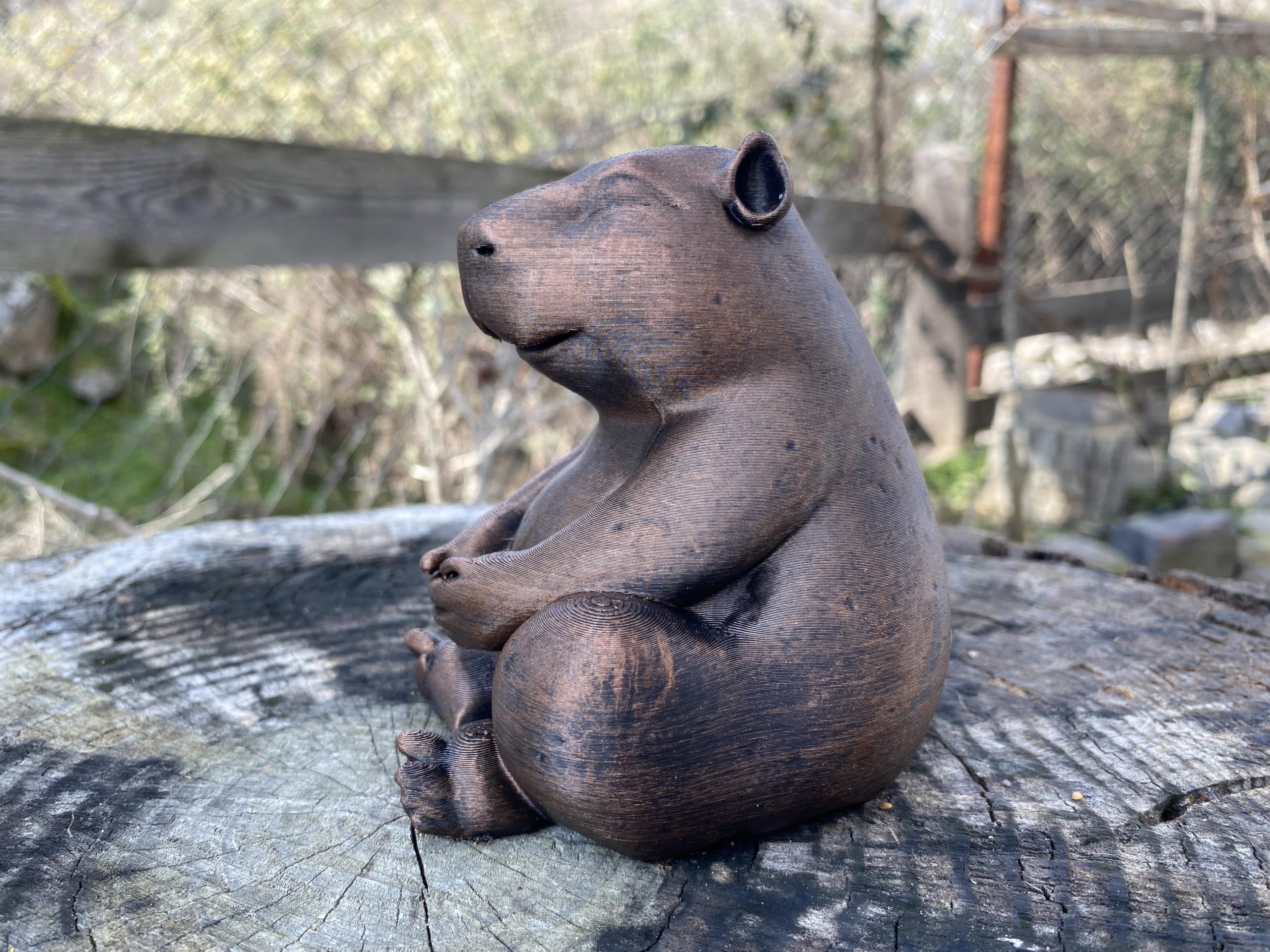 Capybara lovers decor piece on desk
