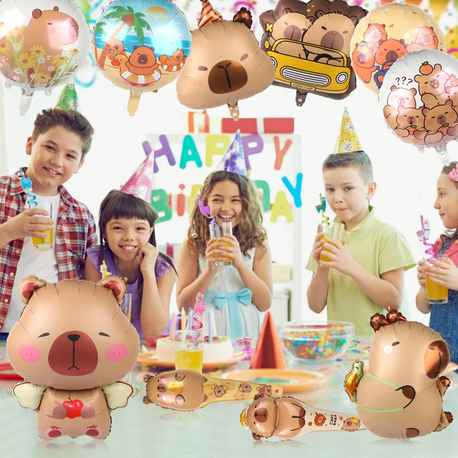 Capybara party supplies 10 piece set