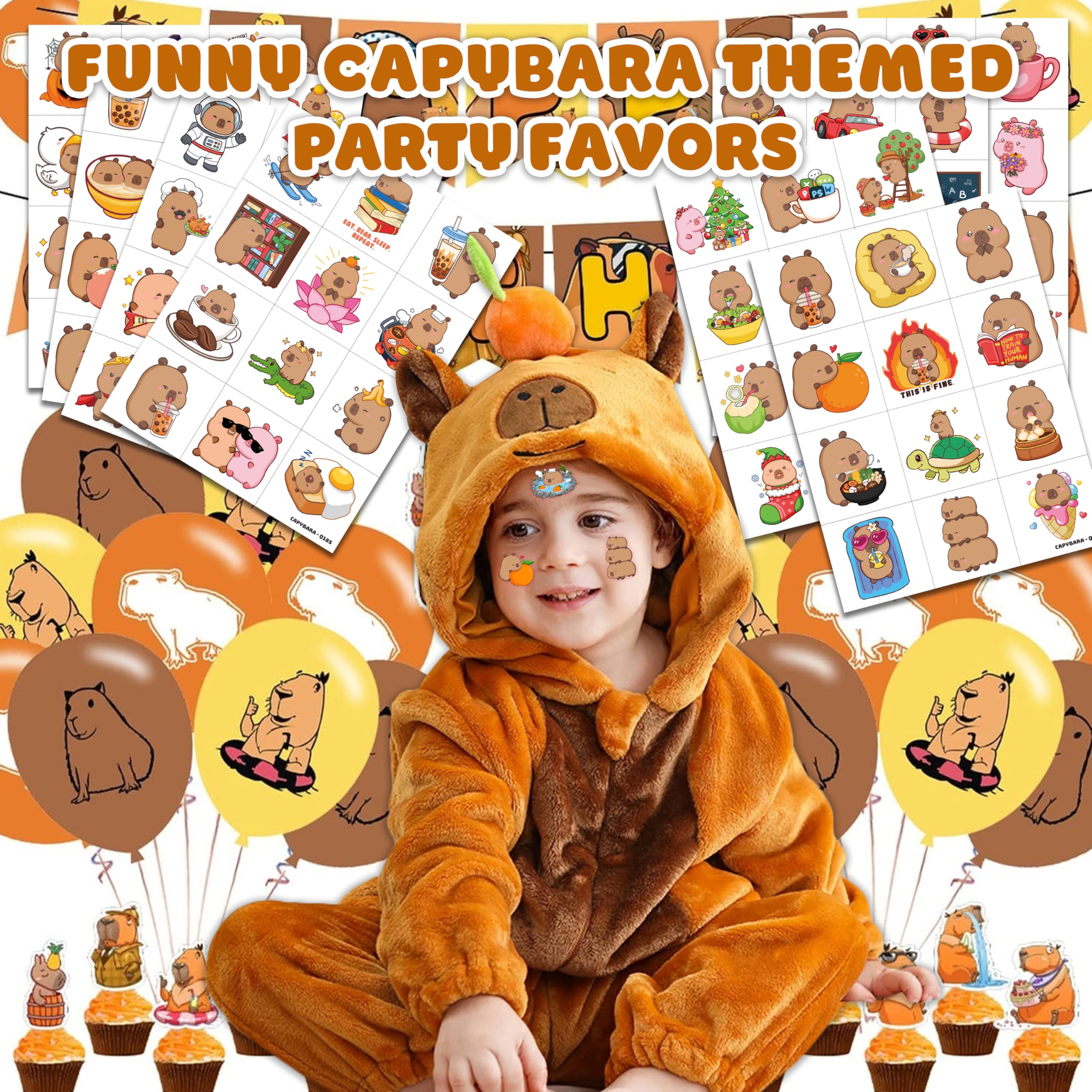 capybara pre-cut tattoo sheets 6.3 by 4.7 inches