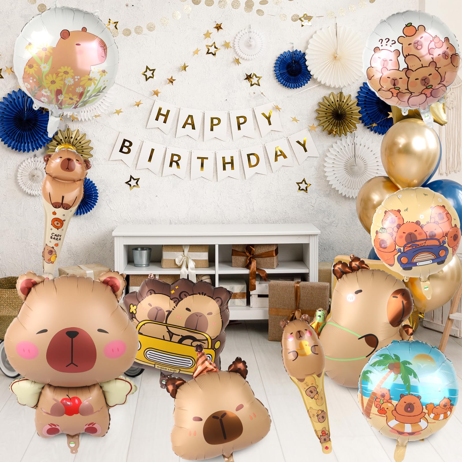 Capybara theme party balloons for events