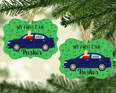 Five figure options for My First Car Ornament customization
