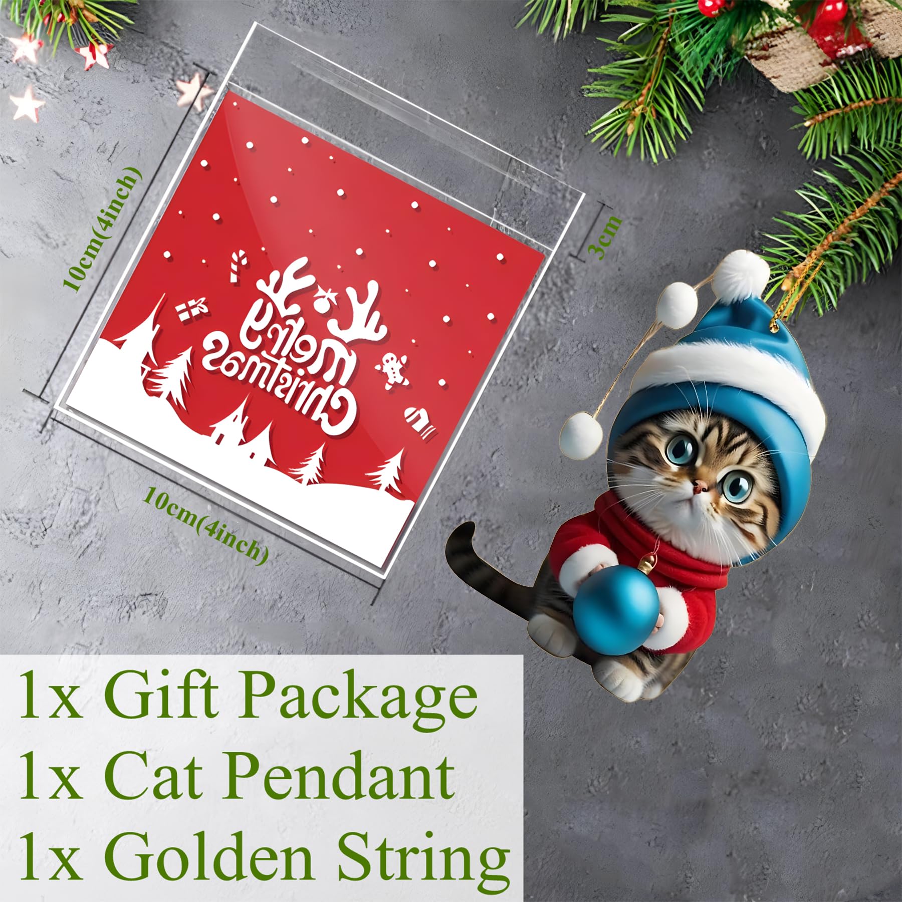 Car decoration cat ornament for Christmas season