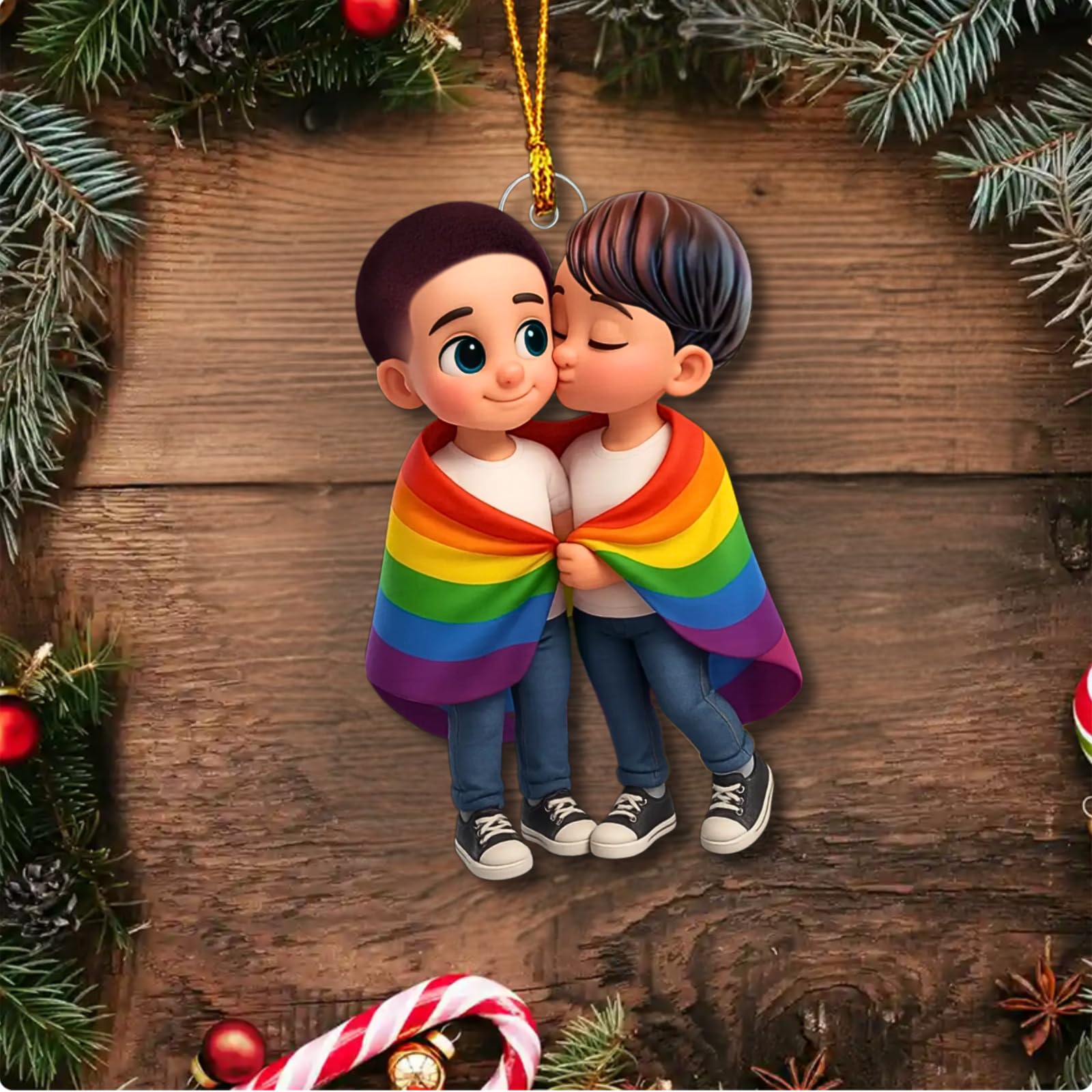 Car hanger Pride ornament for display