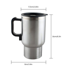 Car heated mug with 450ml capacity