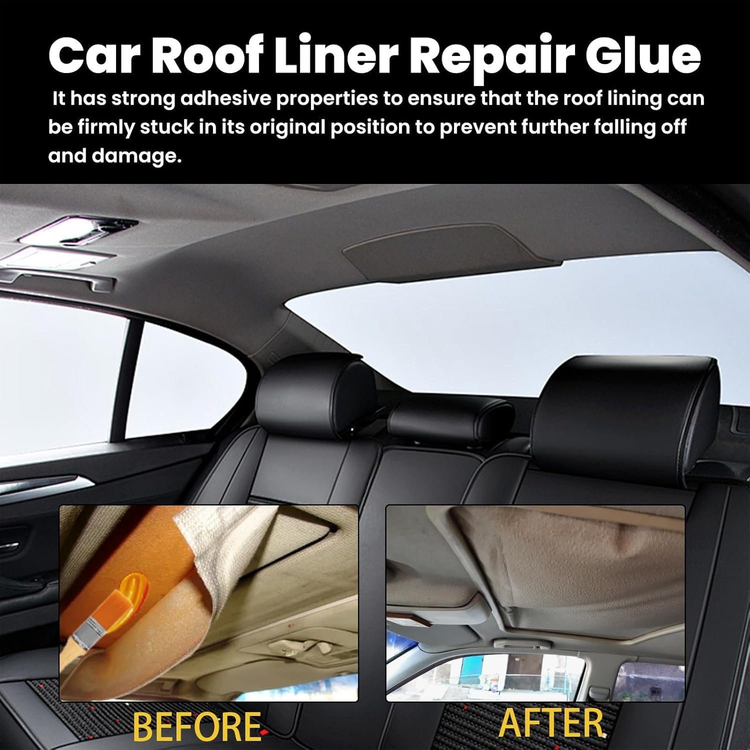 Automotive interior adhesive suitable for leather and fabric