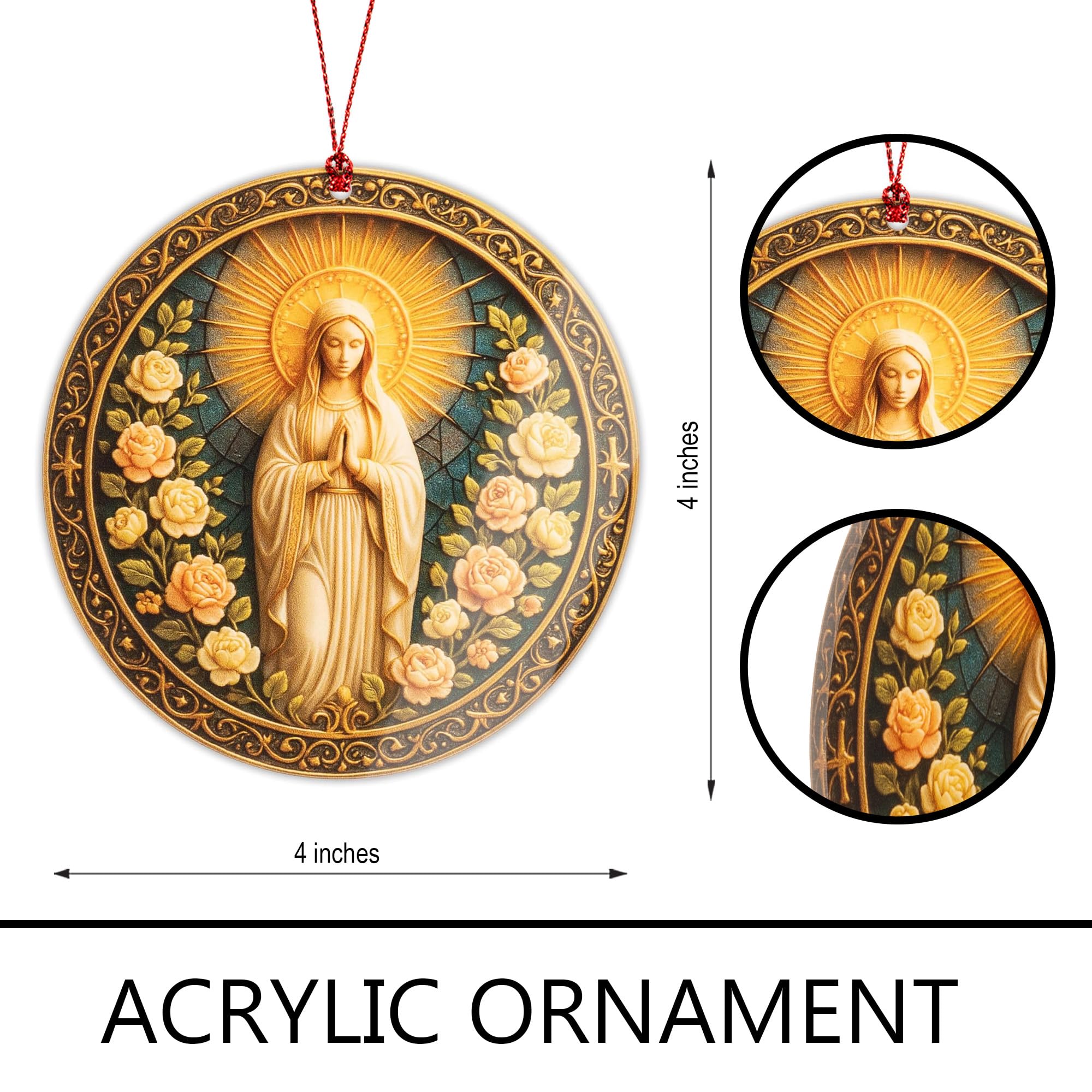Christian Christmas Ornament Mary Ornament Easter Decor keepake